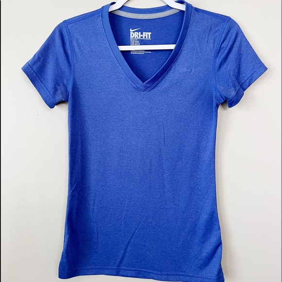 Nike Tops - Nike Blue V-neck Dri-fit t-shirt